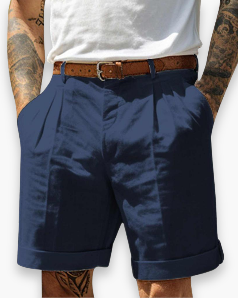Herren Klassisch Gefaltete Shorts | Komfortabel