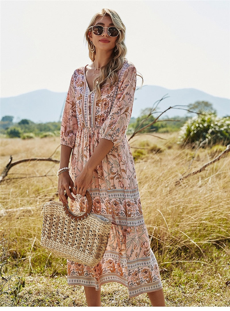 Donata - Lässiges Boho‑Kleid