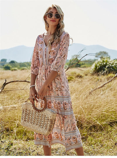 Donata - Lässiges Boho‑Kleid