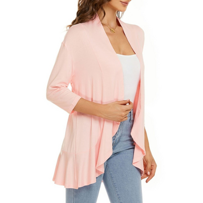 SEVDA - LEICHTER CARDIGAN MIT DREIVIERTELÄRMELN