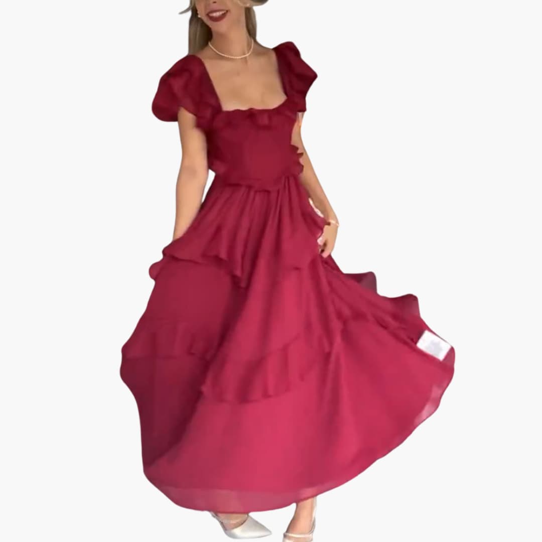 Rückenfreies Kleid - Für Damen mit Rüschenärmeln & Stil