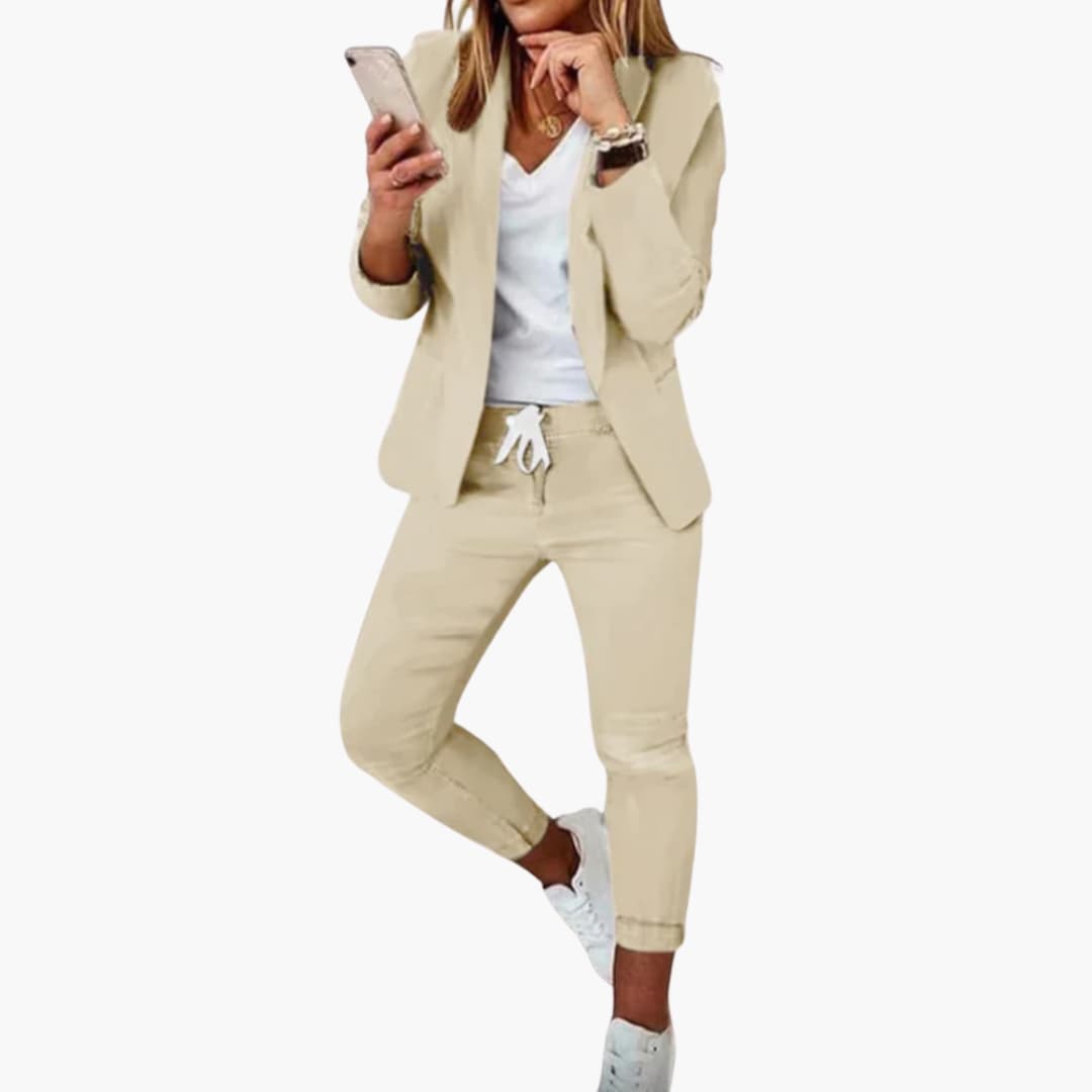 Lounge-Set für Frauen - Blazer mit Jogginghose und Kordelzug
