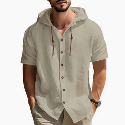Simon | Bequemes Kurzarm-Hemd mit Kapuze