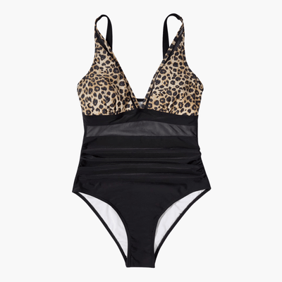 Badeanzug mit Mesh für Damen – sexy Einteiler High Waist