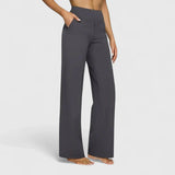 Nadine | Damen Weite Lounge-Hose mit Stretchbund in Grau