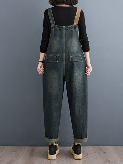 BERNADETTE - SCHLABBER-JUMPSUIT AUS DENIM