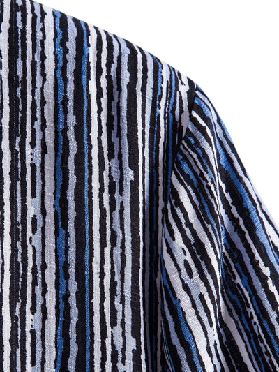 Knöpftes Hemd mit gewelltem Druck