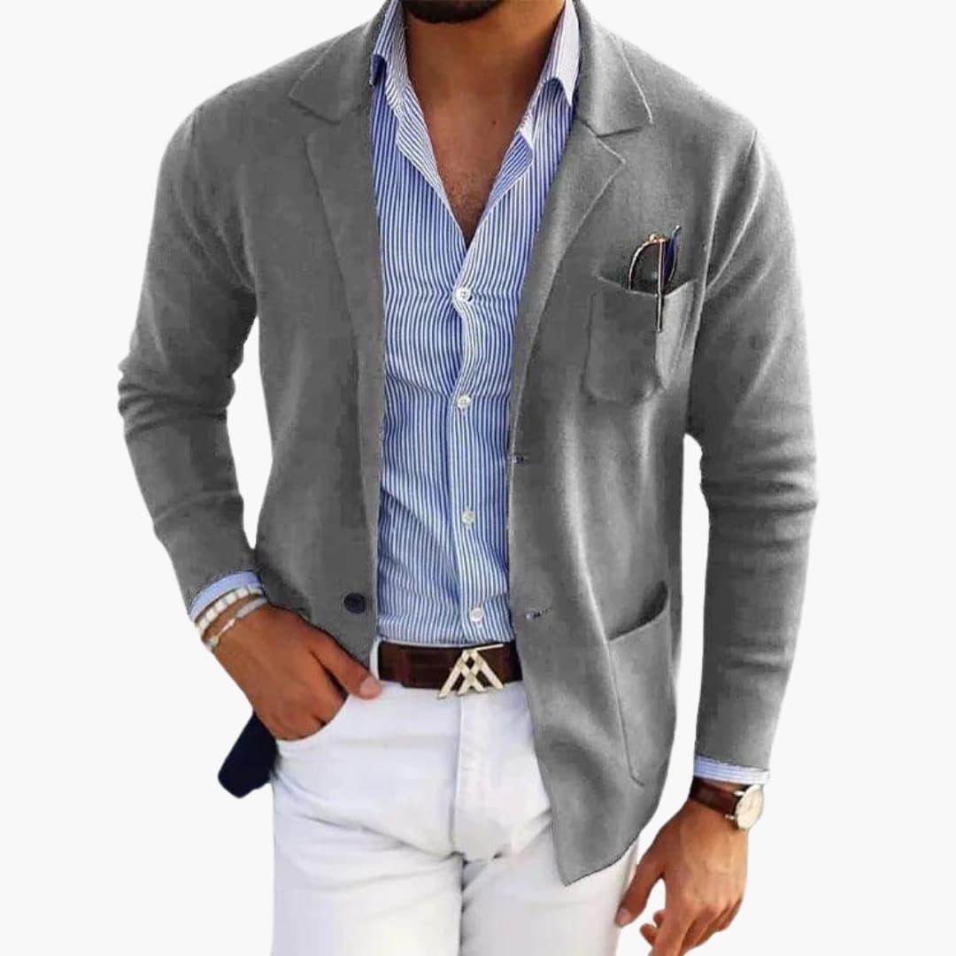 Herren Cardigan Blazer – Elegante Strickjacke für Männer