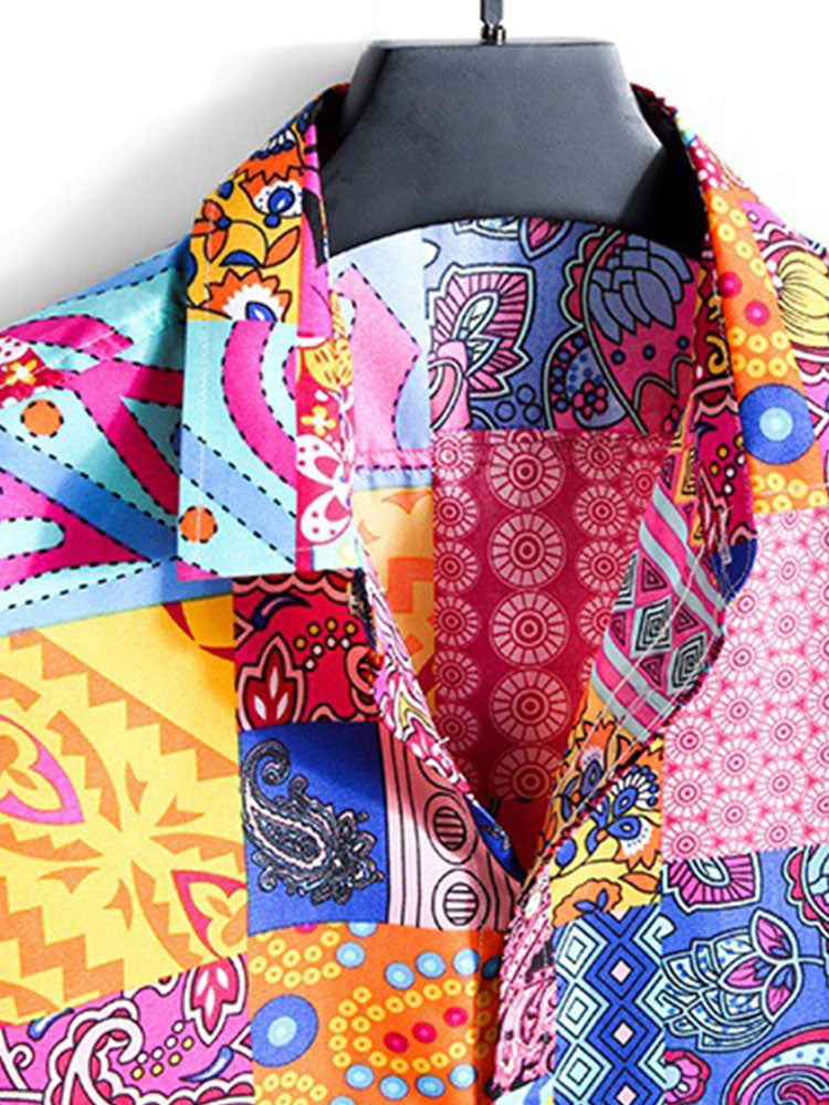 Shirt mit geometrischem Blumenmuster