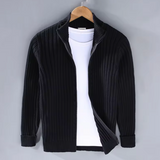 Nikolet | KnitZauber Strickjacke mit Reißverschluss in Black