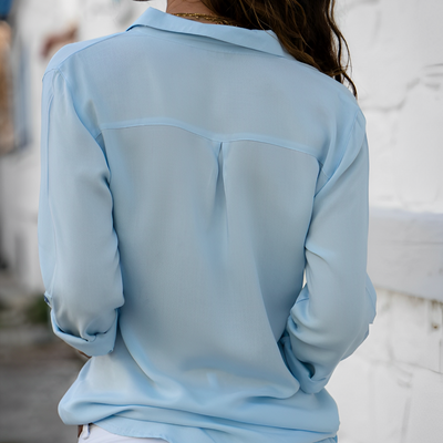 Odelia - Langärmlige Satinbluse für Damen