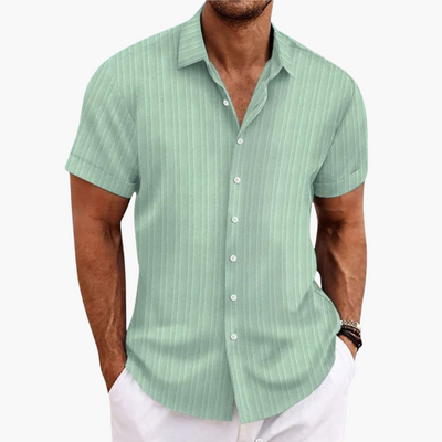 Olaf | Herren Lässiges Gestreiftes Kurzarmhemd