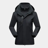 Maja | Damen Warme Winterjacke mit Kapuze in Schwarz