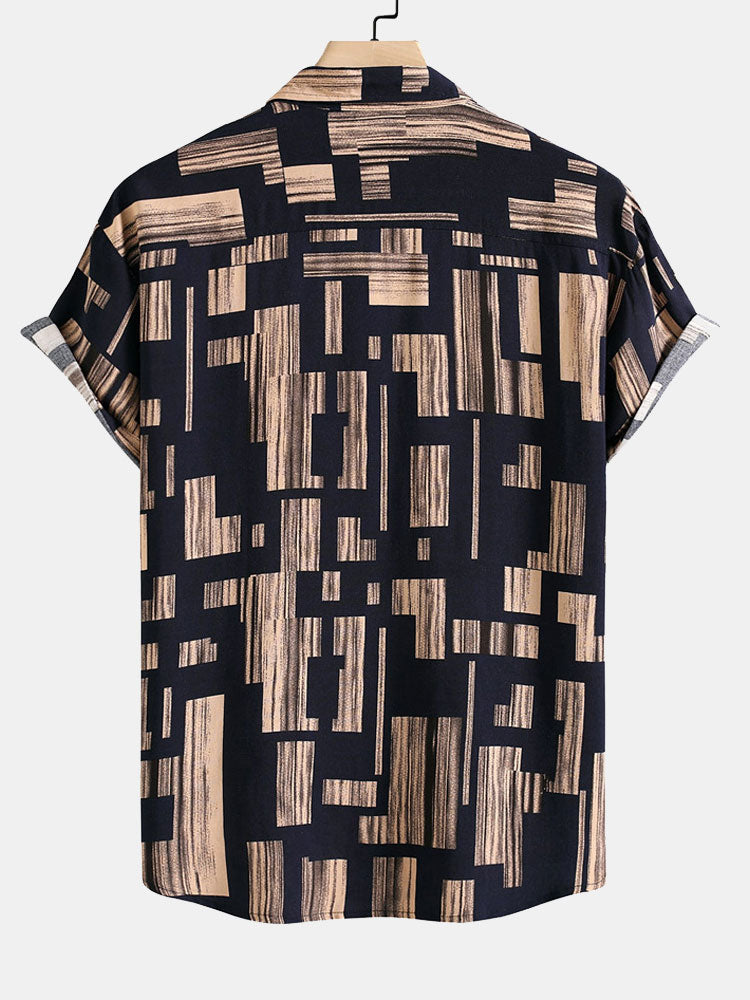 Strickhemd mit farbigem Druck