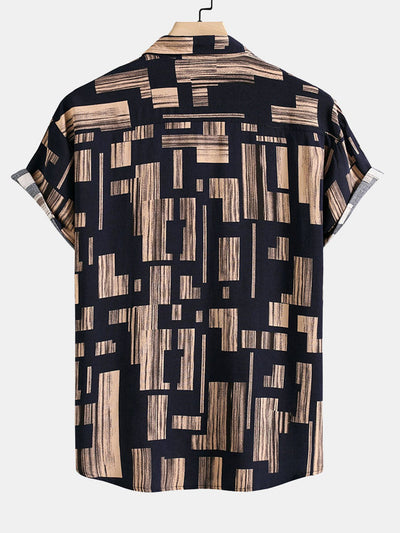 Strickhemd mit farbigem Druck