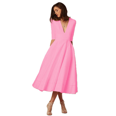 Erykah - Elegantes Retro-Kleid mit V-Ausschnitt