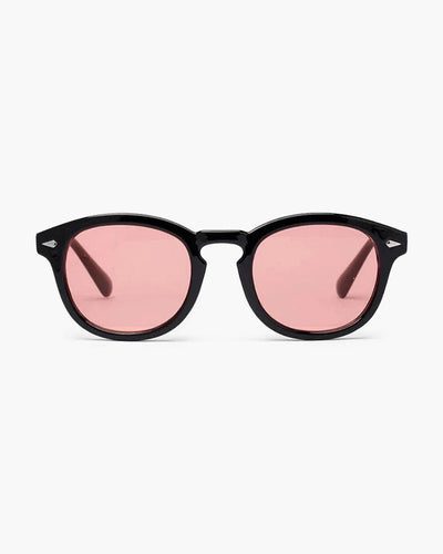 Jayden | Schwarzer Rahmen Runde Sonnenbrille für Männer