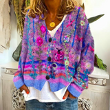 Hannah | Kuscheliger farbenfroher Pullover in Viola