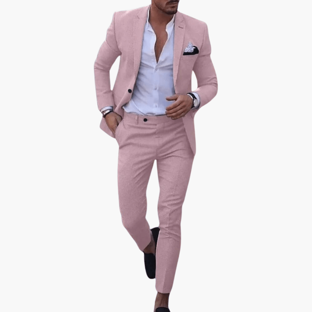 Herren Slim Fit Anzug mit Sakko für Business und Hochzeit
