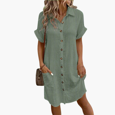 Edith | Hemdkleid mit Knopfleiste