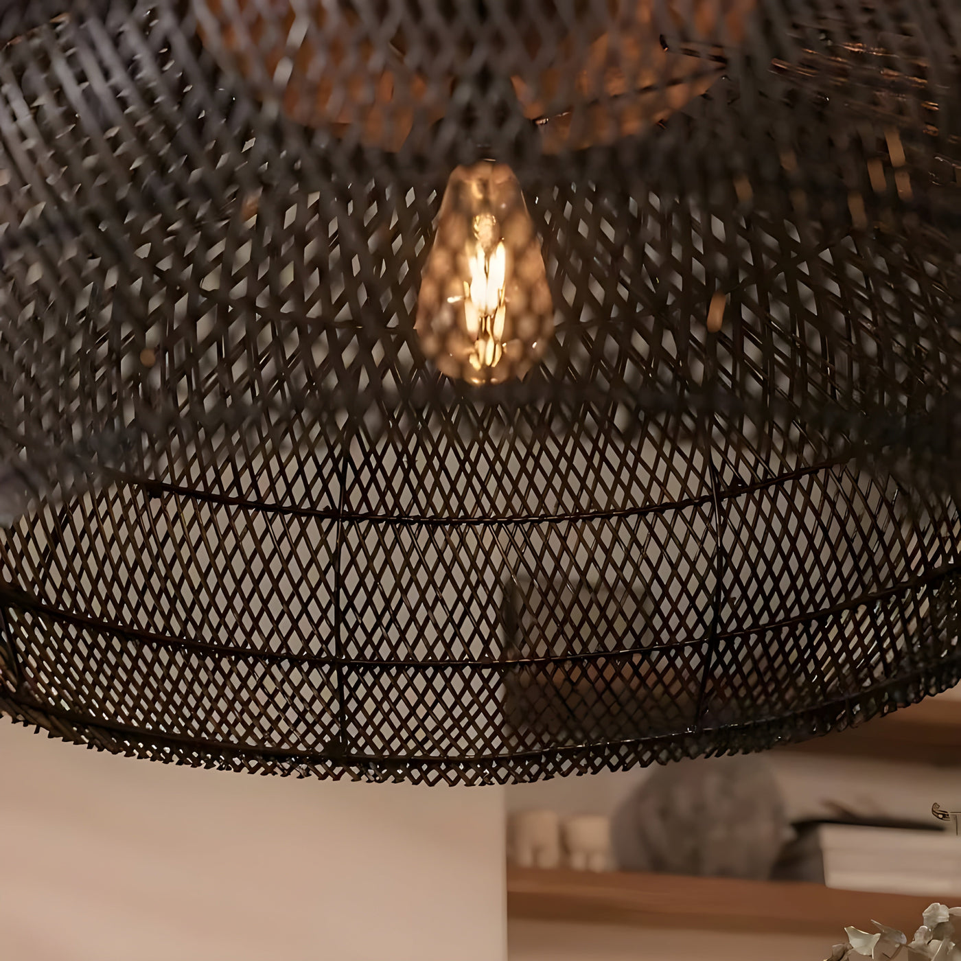 BistroBeam Light - Moderne Rattan-Pendelleuchte