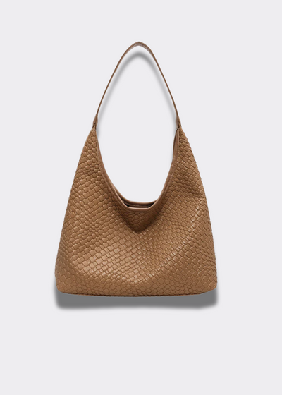 Geflochtene Umhängetasche – Vegan Leder mit Innentasche