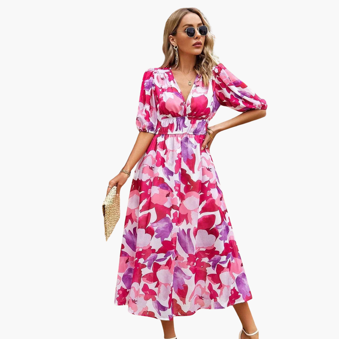 Lieselotte | Kleid mit V-Ausschnitt