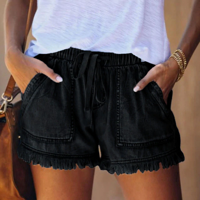 Tabitha - Stilvolle Hochtaillierte Denim-Shorts für trendbewusste Frauen