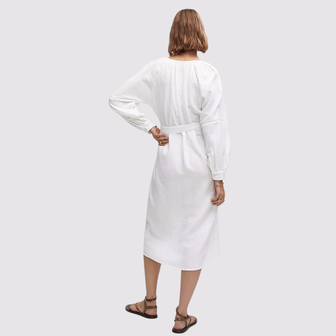 Midikleid im Hemdchenstil mit Puffärmeln