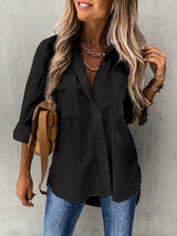 Vreza | Frau Langarm-Shirt in Schwarz