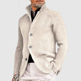 Matin | Stylischer Cardigan aus dickem Strick für Herren – Einfarbig, bequem und elegant in Beige