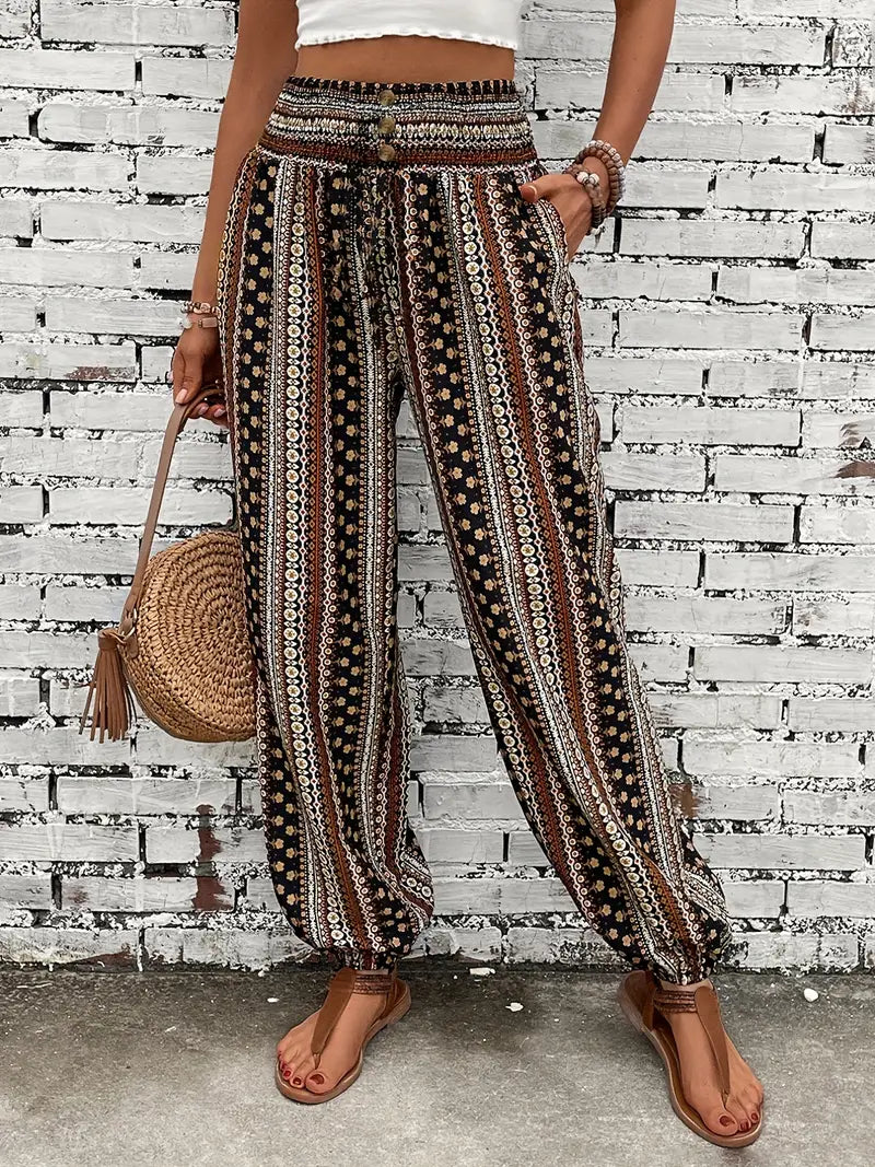 Hange – Boho-Hose mit hoher Taille