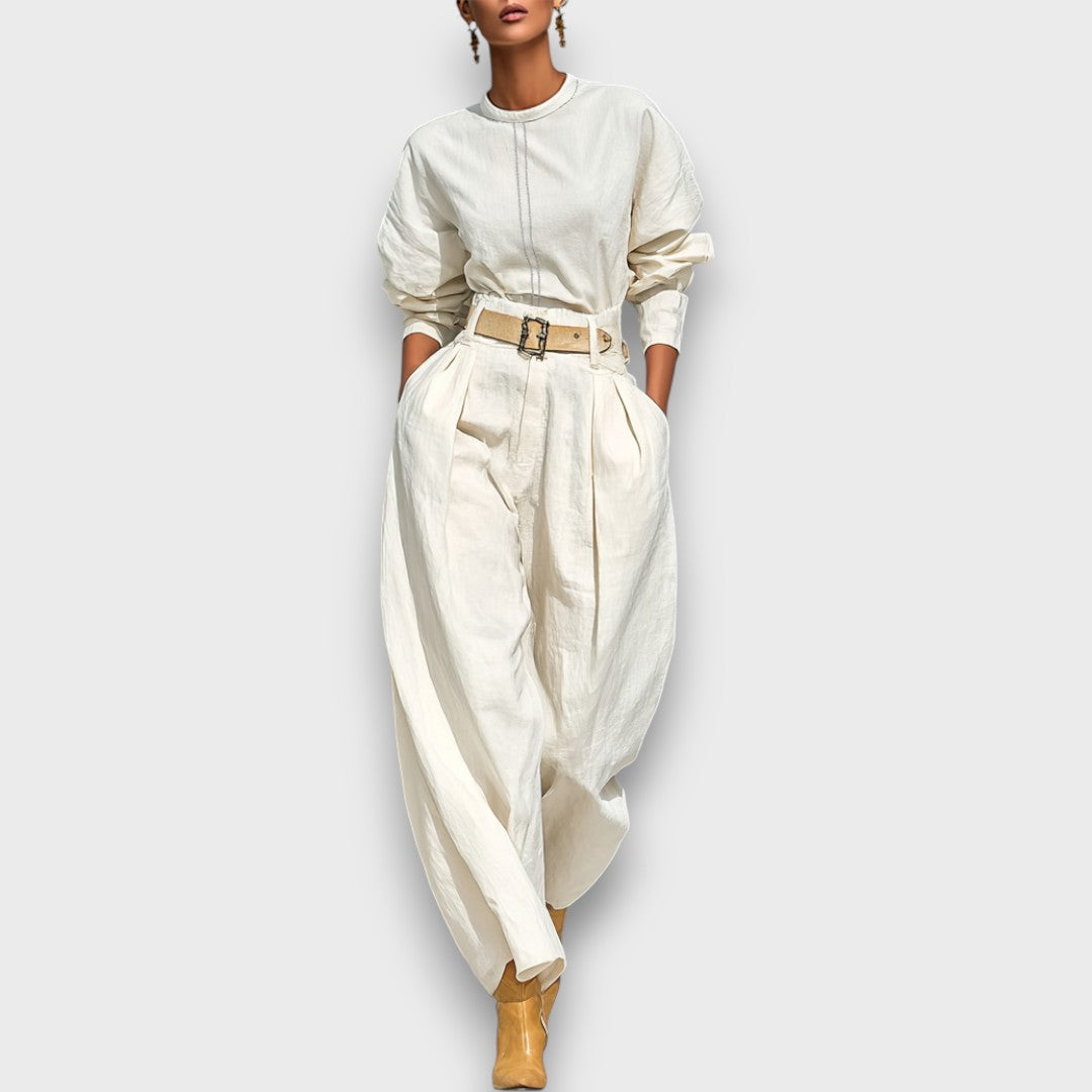 Solenne – Zweiteiliges Set mit Bluse und weiter Hose