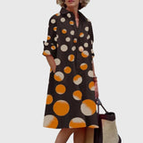Oshadi - Elegantes Mini Kleid Mit Tasche in Orange