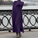 Popi | Lässiges langes Winterkleid in Lila