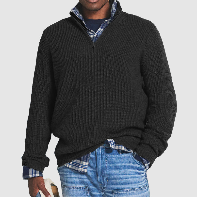 Adrien - Kaschmir Pullover Herren Reißverschluss
