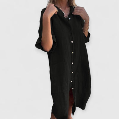 MELANY | STIL HEMDKLEID IN KNIELÄNGE