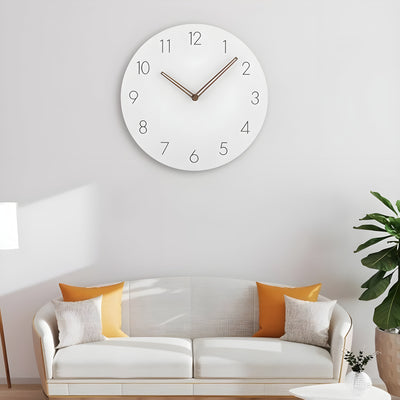 QuietRound Clock - Minimalistische Holz Rund Wanduhr