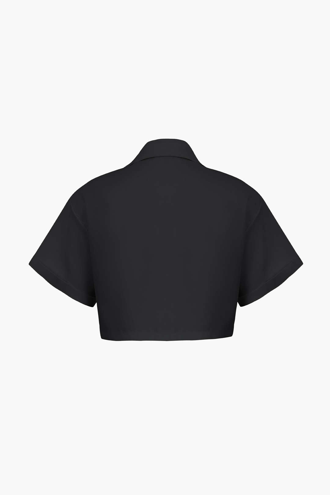 Janice | Stylisches Kurzarm Crop Shirt mit kragen