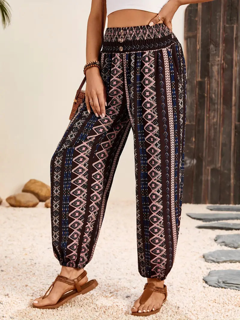 Hange – Boho-Hose mit hoher Taille