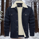 Heinruch | Warme und hochwertige Cordjacke für Herren in Bleu marine