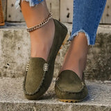 Nevaeh | Gummisohle Flache Sohle Ballerinas in Grün