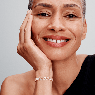 Kubankettchen aus Moissanit