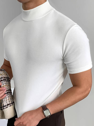 Livio - Herren T-Shirt mit hohem Kragen
