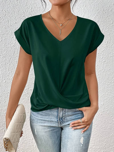 Garance - Kurzarmhemd mit Knotendetail