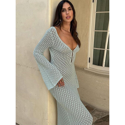 Spring® | Transparentes Sommerkleid für Damen mit V-Ausschnitt