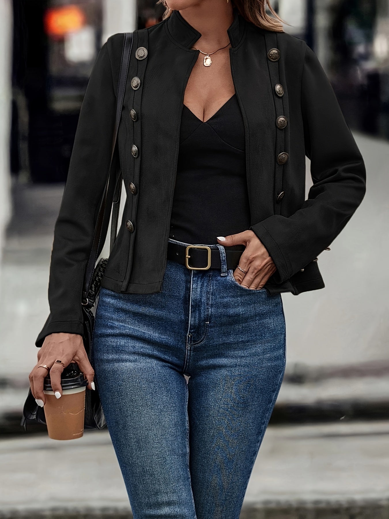 Federica - Retro Langarm Strickjacke