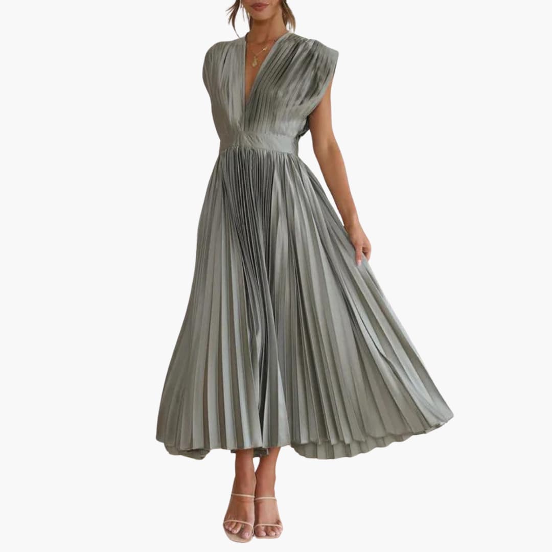 Elegantes Midikleid mit V-Ausschnitt - Damen Abendmode Farfetch