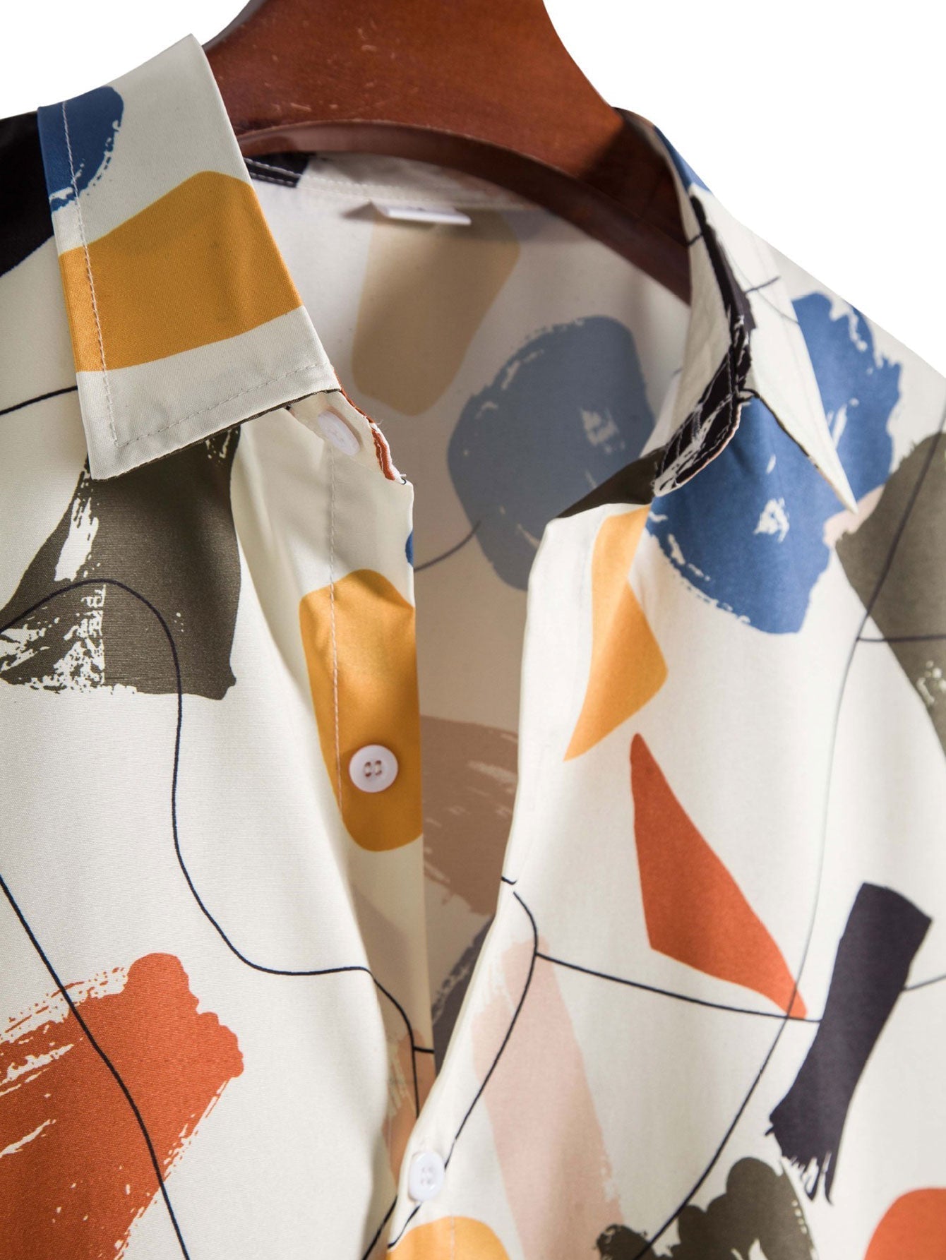 Shirt mit handgezeichnetem Farbdruck