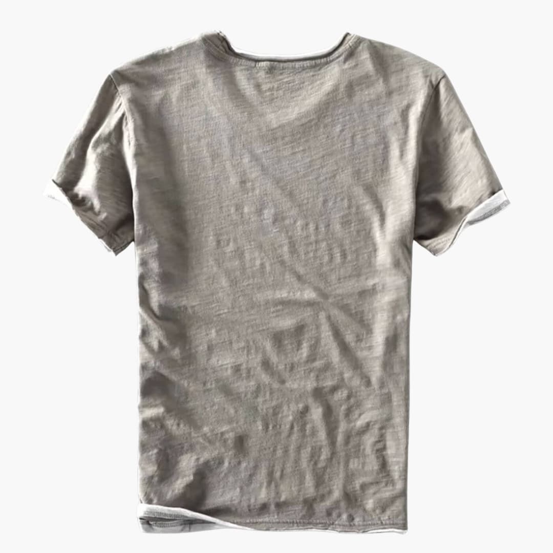 Basic T-Shirt - Herren Rundhals Kurzarmshirt aus Baumwolle